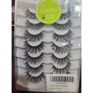 False Eyelashes Natural Volume Cat Eye Lashes Wispy , 7 pair